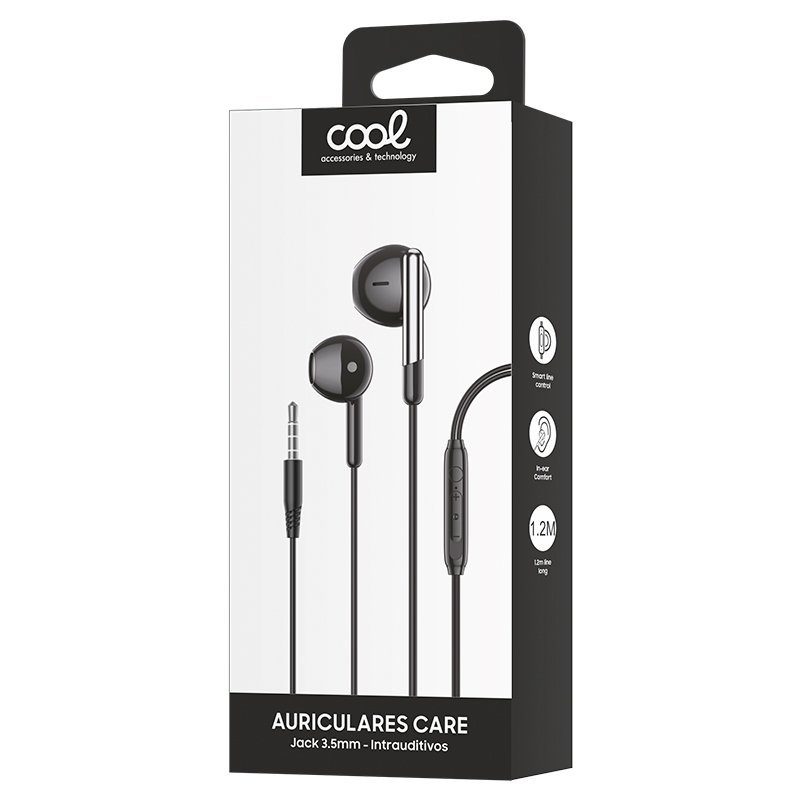 Auriculares 3,5 mm COOL Care Stereo Con Micro Negro - Imagen 2