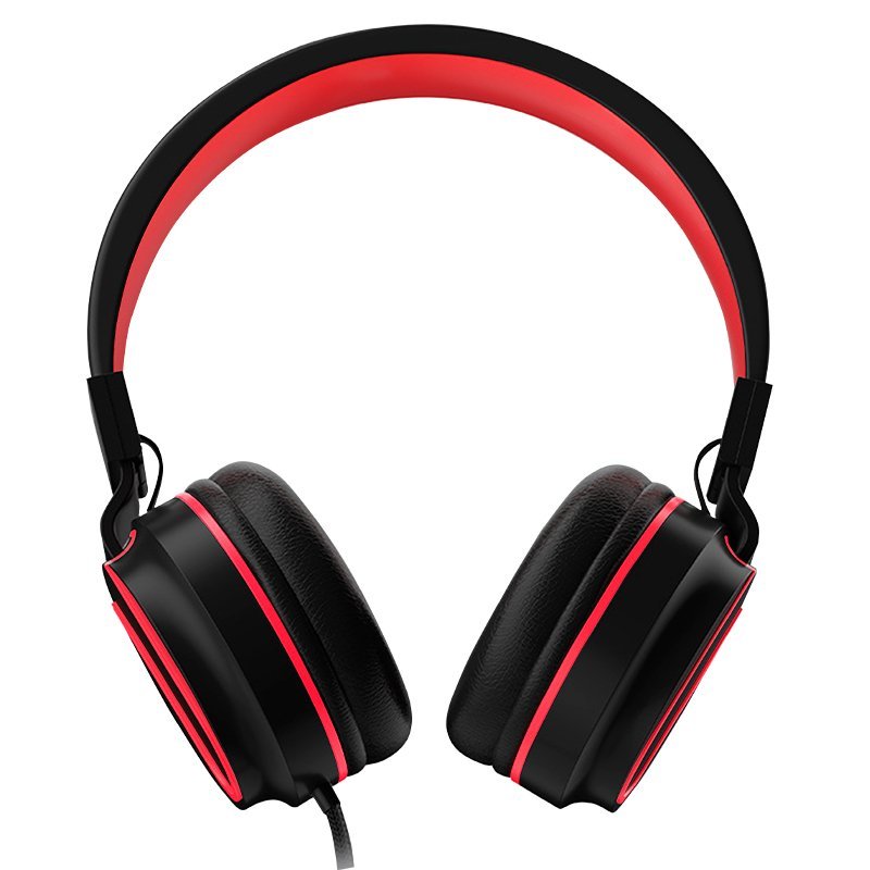 Auriculares Cascos Jack 3,5 mm COOL Toronto Negro-Rojo - Imagen 2