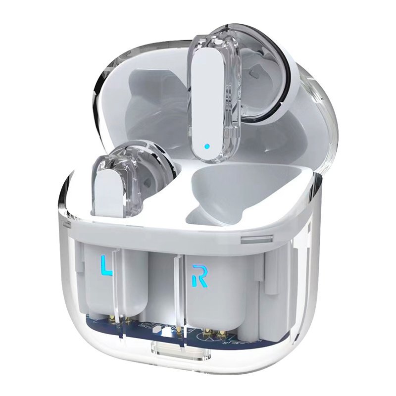 Auriculares Stereo Bluetooth Dual Pod Earbuds COOL Crystal Blanco - Imagen 3