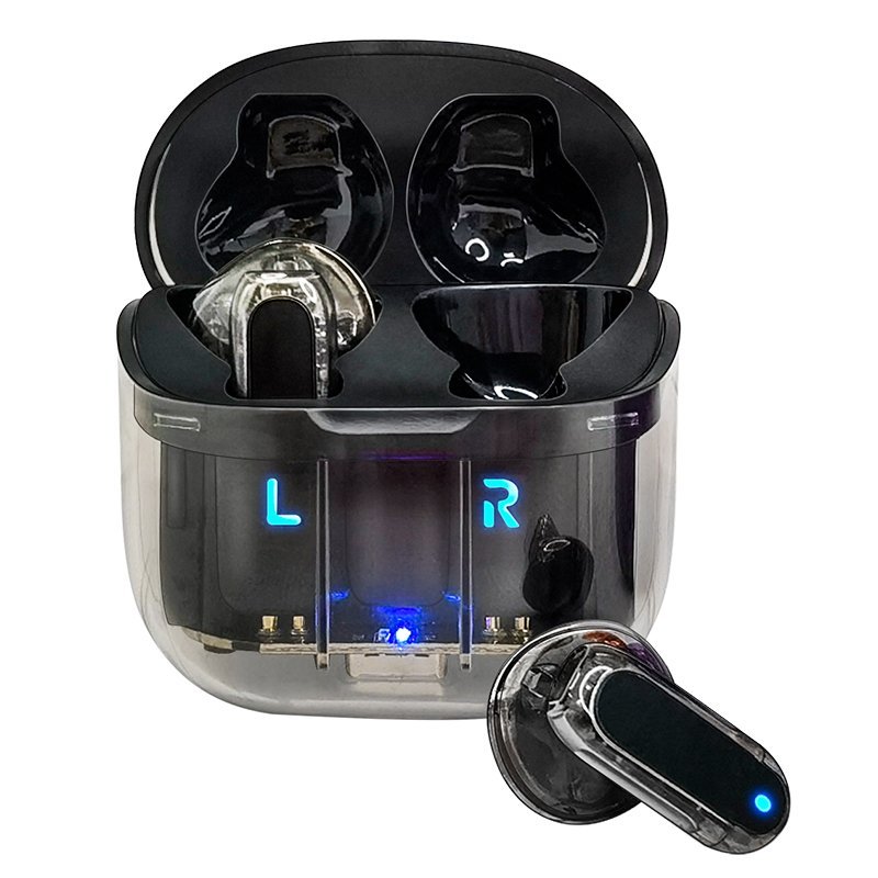 Auriculares Stereo Bluetooth Dual Pod Earbuds COOL Crystal Negro - Imagen 2