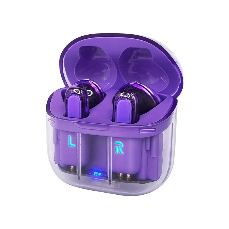 Auriculares Stereo Bluetooth Dual Pod Earbuds COOL Crystal Violeta - Imagen 2