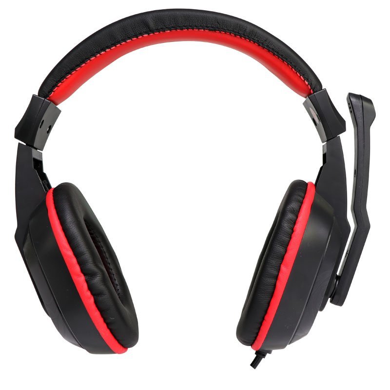 Auriculares Stereo Oficina COOL Dublin con micro (Negro-Rojo) - Imagen 3