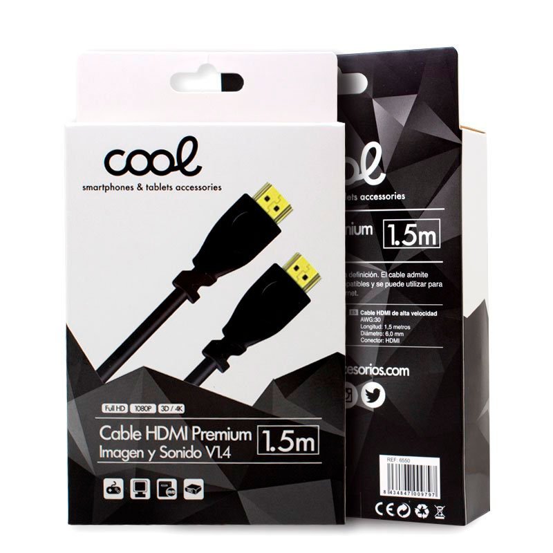 Cable HDMI a HDMI Audio-Video Universal (1.5 m) Ultra 4K COOL - Imagen 3