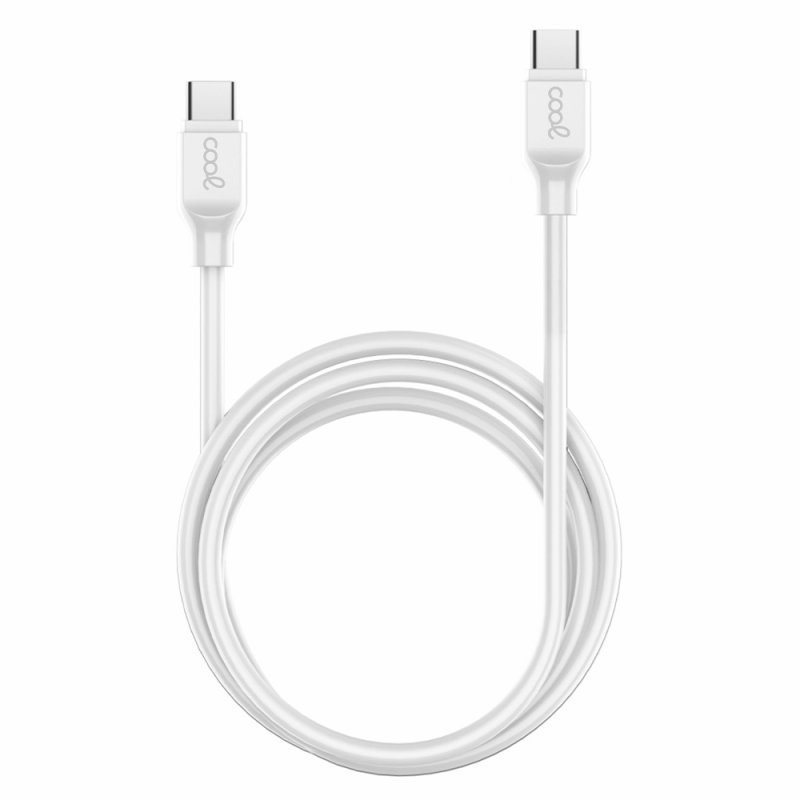 Cable USB Compatible COOL Universal TIPO-C a TIPO-C (1 metro) Blanco 3 Amp - Imagen 3