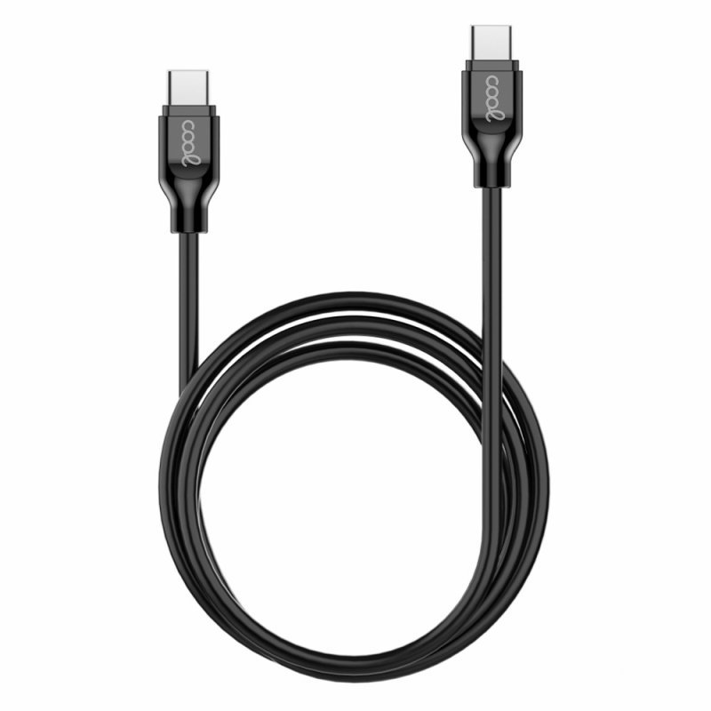 Cable USB Compatible COOL Universal TIPO-C a TIPO-C (1 metro) Negro 3 Amp - Imagen 2