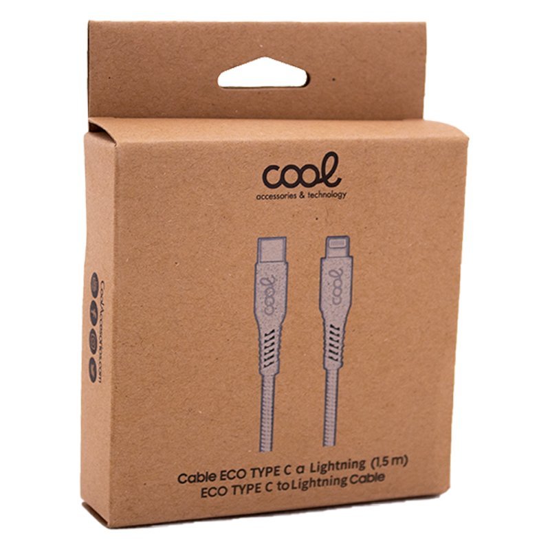 Cable USB COOL ECO Universal Tipo-C a Lightning para iPhone (1.5 metros) - Imagen 2