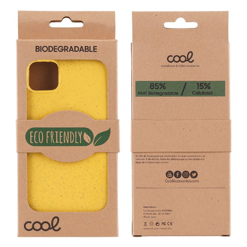 Carcasa COOL para iPhone 14 Pro Eco Biodegradable Amarillo - Imagen 2