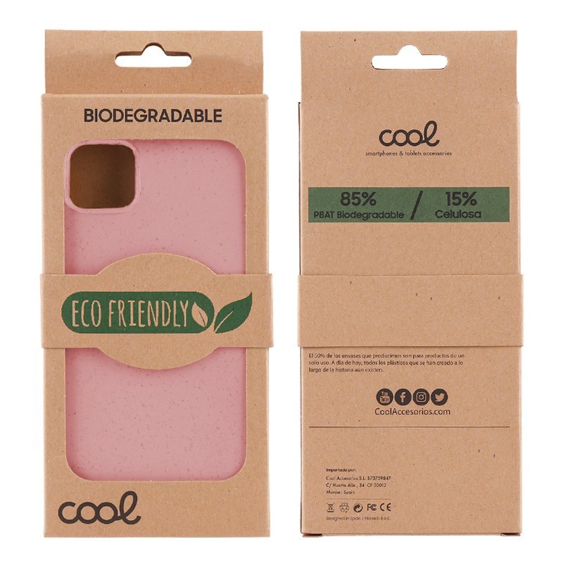 Carcasa COOL para iPhone 15 Pro Eco Biodegradable Rosa - Imagen 2