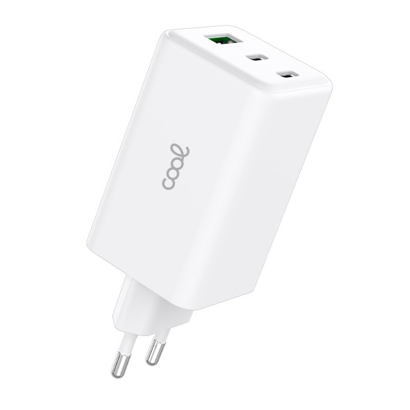 Cargador Red Universal Ultra Fast PD Port x3 (2x Tipo-C + 1x USB) COOL 100W GaN Blanco - Imagen 2