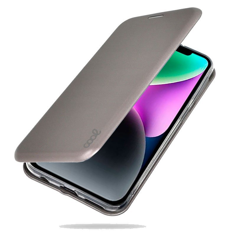 Funda COOL Flip Cover para iPhone 14 Elegance Plata - Imagen 2