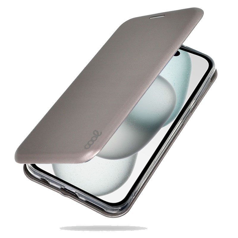 Funda COOL Flip Cover para iPhone 15 Elegance Plata - Imagen 2