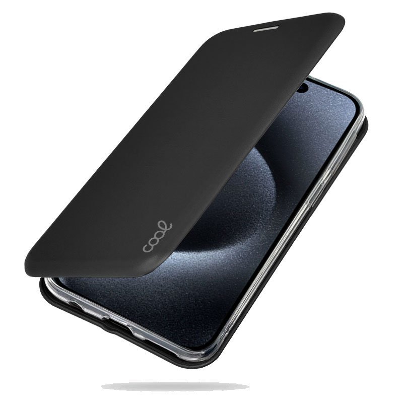 Funda COOL Flip Cover para iPhone 15 Pro Elegance Negro - Imagen 2