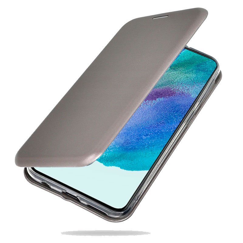 Funda COOL Flip Cover para Samsung G990B Galaxy S21 FE Elegance Plata - Imagen 3