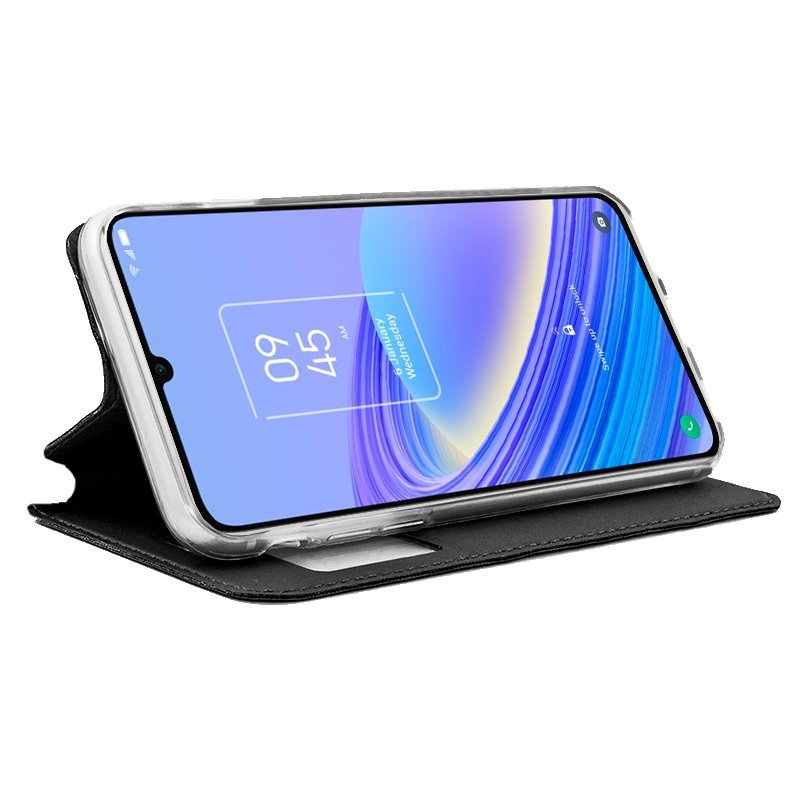 Funda COOL Flip Cover para TCL 40 SE Liso Negro - Imagen 2