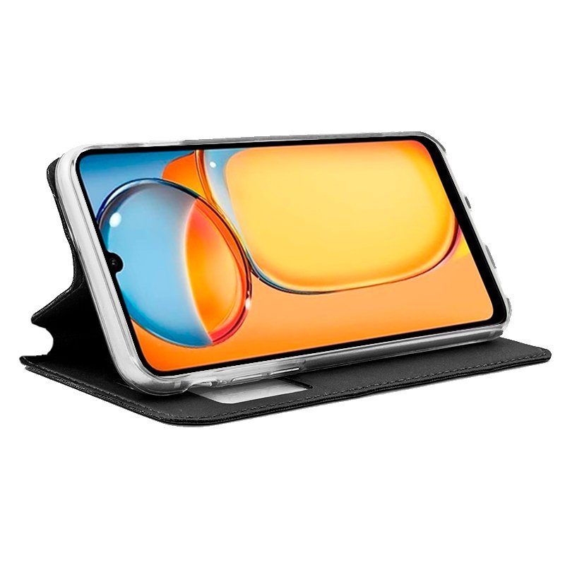 Funda COOL Flip Cover para Xiaomi Redmi 13C / Poco C65 Liso Negro - Imagen 2