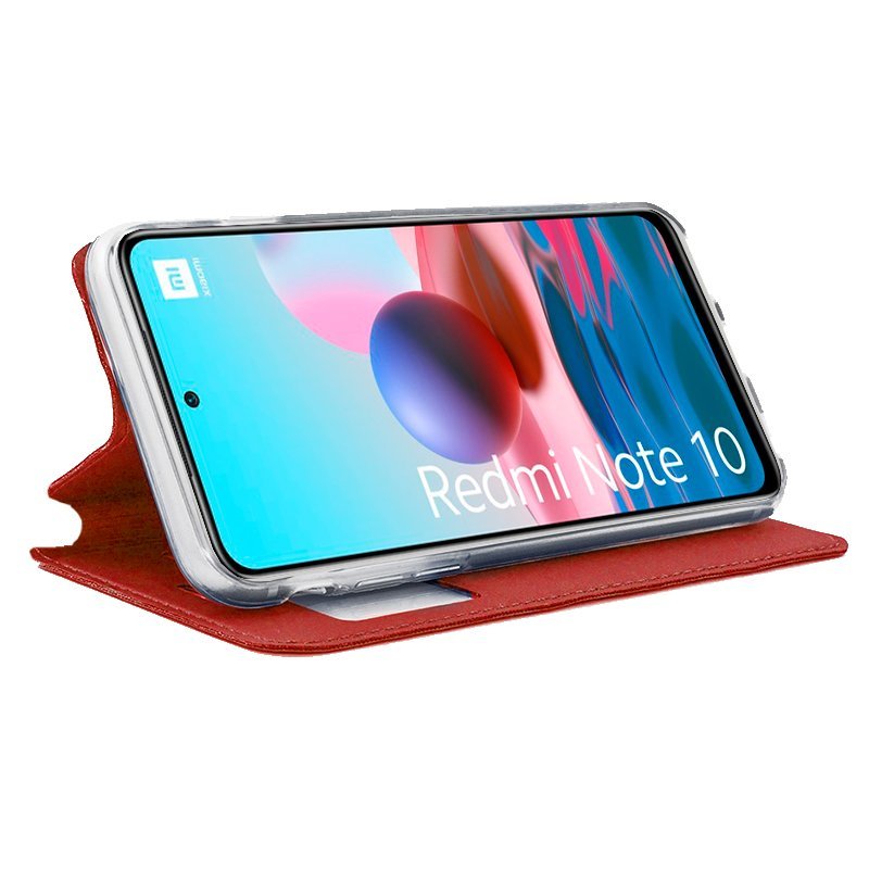 Funda COOL Flip Cover para Xiaomi Redmi Note 10 / Note 10S / Poco M5s Liso Rojo - Imagen 2