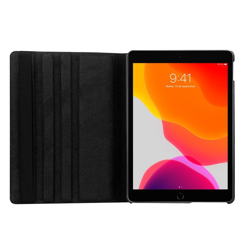 Funda COOL para iPad (2019 / 2020 / 2021) 10,2 pulg Giratoria Polipiel Negro - Imagen 3