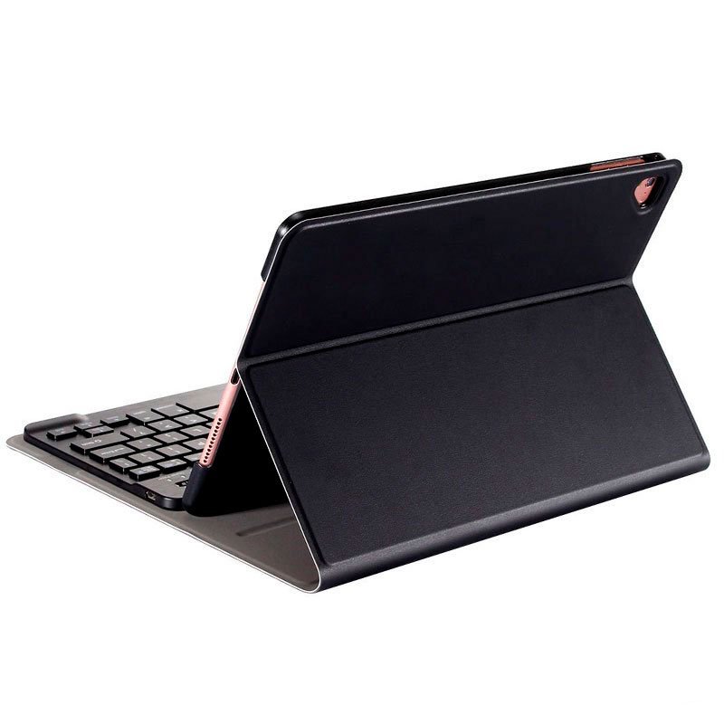 Funda COOL para iPad (2019 / 2020 / 2021) de 10,2 pulg Polipiel Teclado Bluetooth (Negro) - Imagen 2