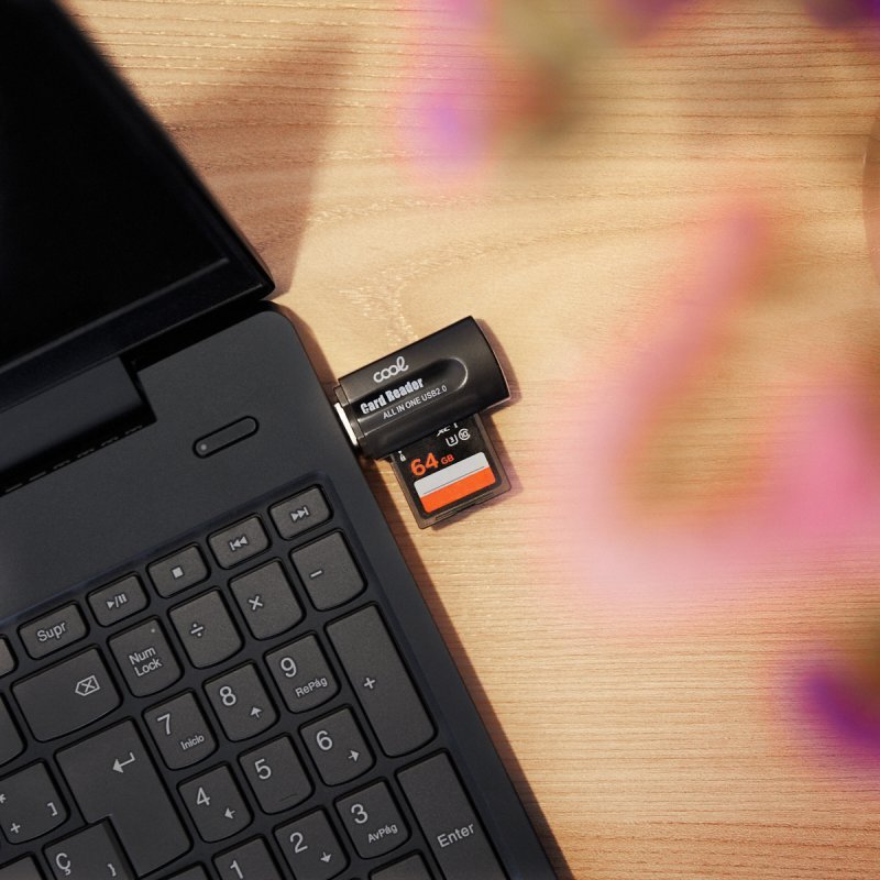 Lector USB Tarjetas Memoria Universal COOL (All in One) Negro - Imagen 3