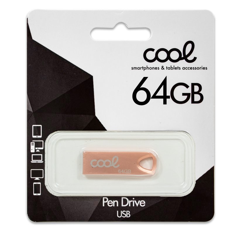 Pen Drive USB x64 GB 2.0 COOL Metal KEY Rose Gold - Imagen 2