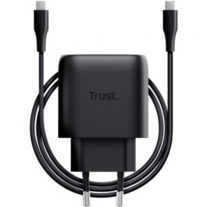 Cargador de Pared GaN Trust Maxo 45W Compatible con Samsung/ 1xUSB Tipo-C/ Incluye Cable USB Tipo-C/ 45W