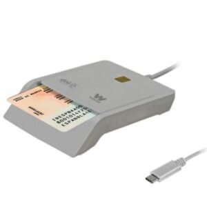 Lector de DNI y Tarjetas Woxter PE26-198/ USB Tipo-C/ Blanco